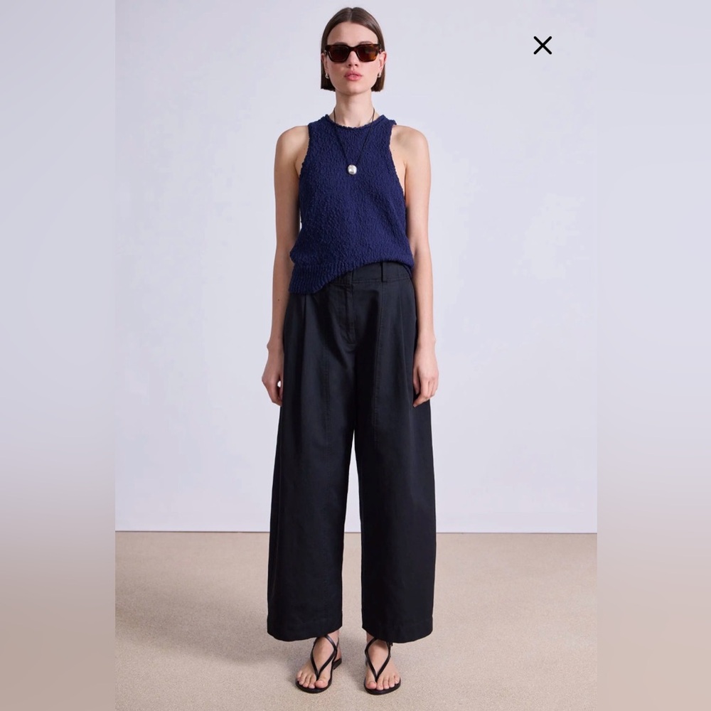 Apiece Apart Cropped Cybil trouser washed black size 4